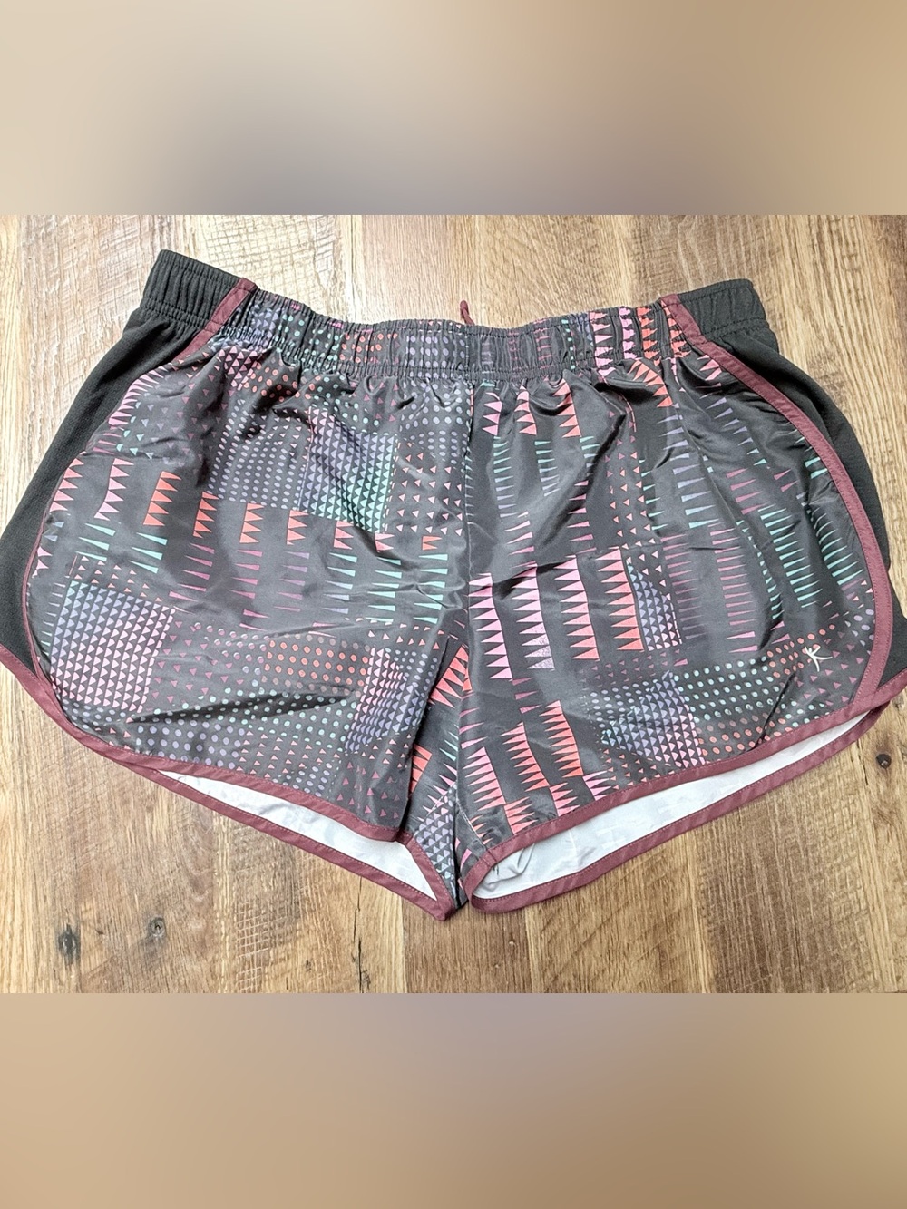 Women’s Active Running Shorts - Gray with Pink Accents
